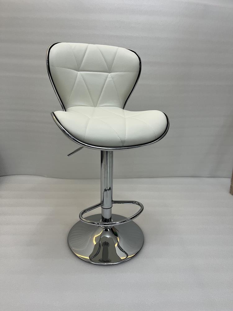 1130 White Leather Bar Stool 2 SET