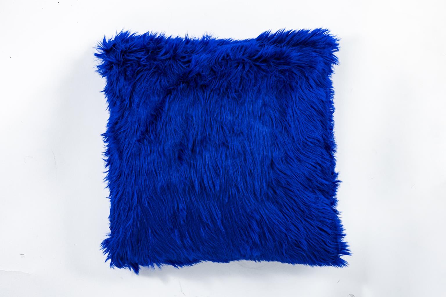 522 BLUE Faux Fur Pillow	